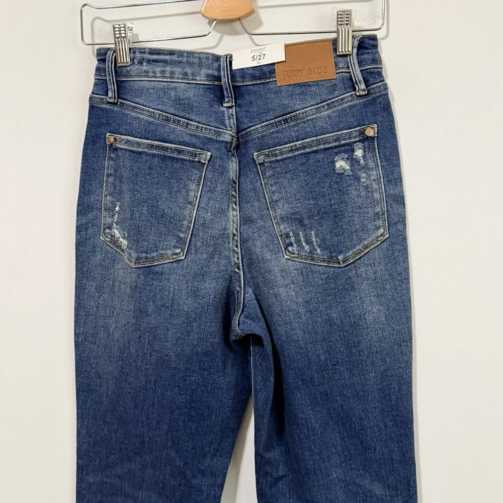 Judy Blue High Waist Slim Fit Jeans 5 / 27 JB88776DK Dark Blue Casual Trendy NEW
